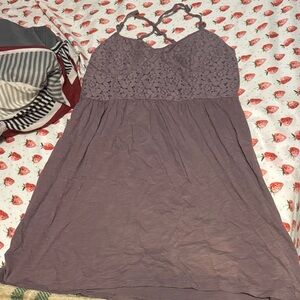 American Eagle Outfitters Mauve Ribbed Cropped Tank